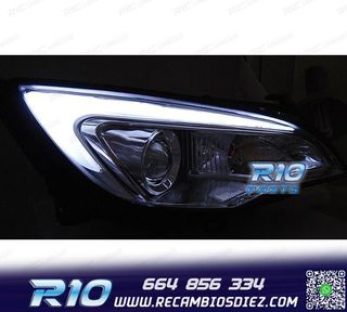 FAROS PARA OPEL ASTRA J 10-15 TUBE LED CROMADOS
