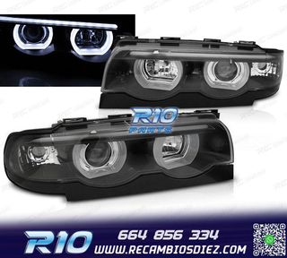 FAROS PARA BMW E38 94-01 OJOS ANGEL LED NEGRO