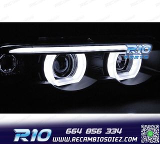 FAROS PARA BMW E38 94-01 OJOS ANGEL LED NEGRO