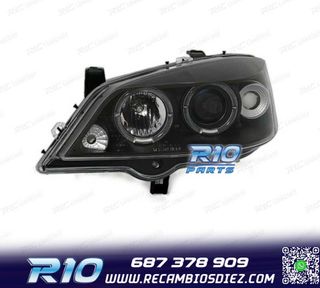 FAROS PARA OPEL ASTRA G 97-04 OJOS ANGEL FONDO NEGRO H1-H1