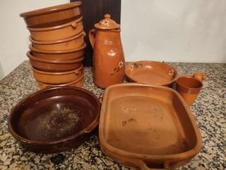 Lote de productos de barro