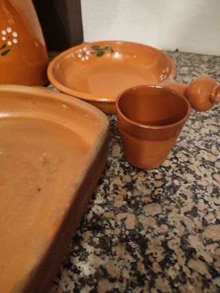 Lote de productos de barro