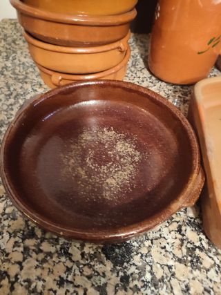 Lote de productos de barro