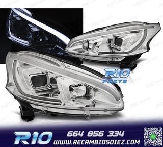 FAROS PEUGEOT 208 12-15 TUBE LIGHT LED CROMO