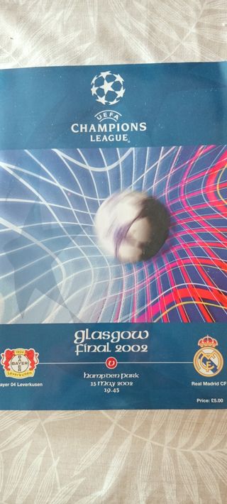 Programa Oficial Final Champions Glasgow 2002