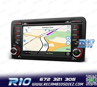 RADIO NAVEGADOR 7" PARA AUDI A3 8P 03-12 USB GPS TACTIL HD