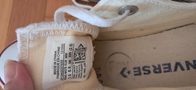 Zapatillas Converse All Star Blancas Talla 36