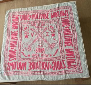 Pañuelo Zadig & Voltaire Gris y Rosa
