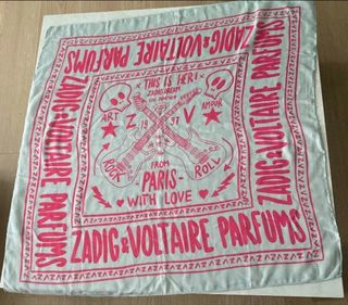 Pañuelo Zadig & Voltaire Gris y Rosa