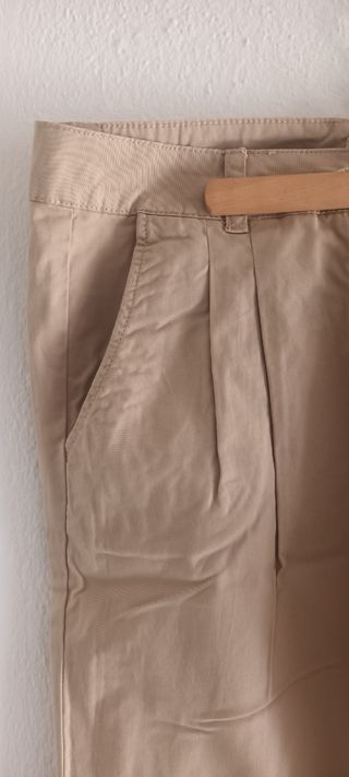 Pantalón largo beige