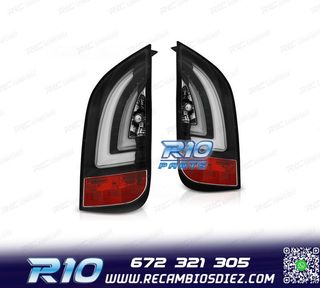 PILOTOS PARA SEAT MII 11- LIGHT BAR FONDO NEGRO AHUMADO