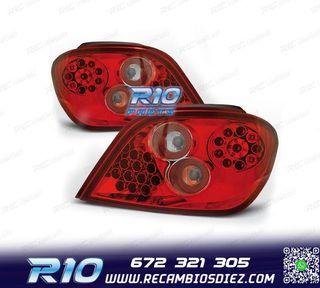 PILOTOS PARA PEUGEOT 307 01-07 LED ROJO CROMO