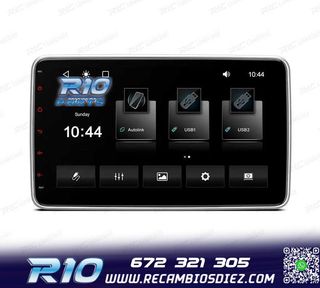 RADIO NAVEGADOR 2DIN 10" HD TÁCTIL BLUETOOTH USB SD