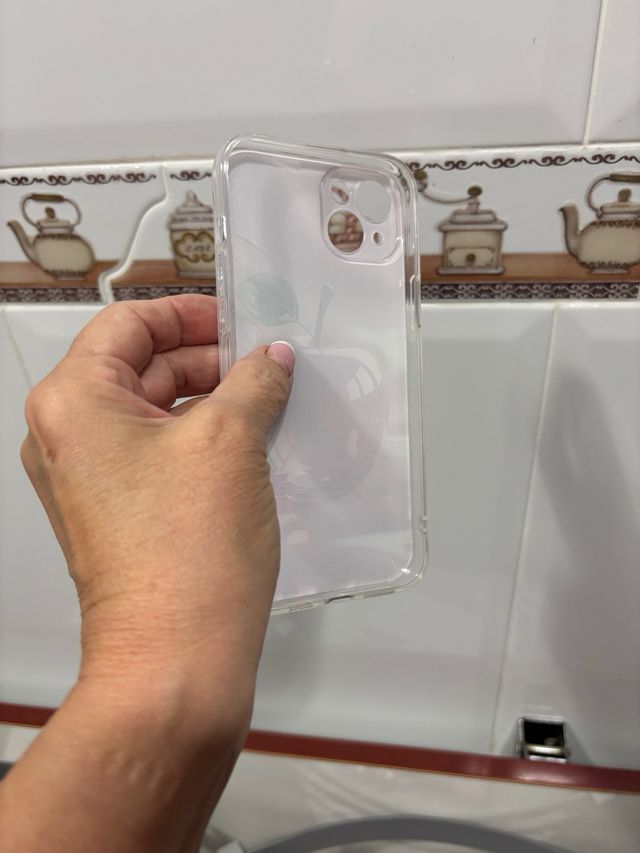 Funda iPhone 14/15 Plus Manzana Rosa