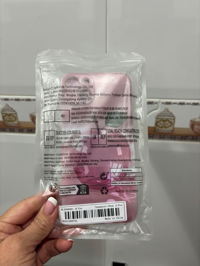 Funda iPhone 14/15 Plus Manzana Rosa