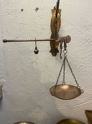 Bilancia da tavolo in ottone