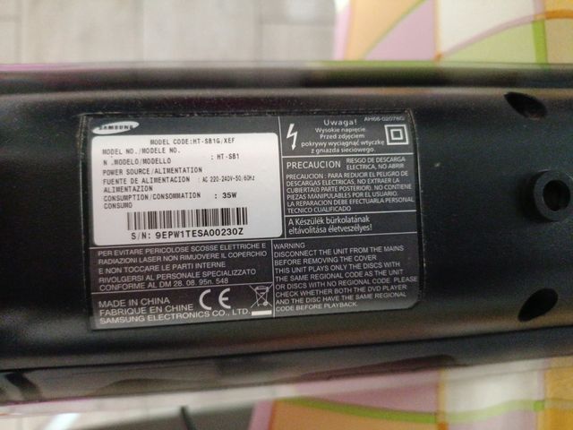 Barra de Sonido Samsung Negra