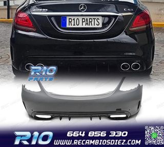 PARAGOLPES TRASERO MERCEDES CLASE C W205 4P 19- LOOK C63 P