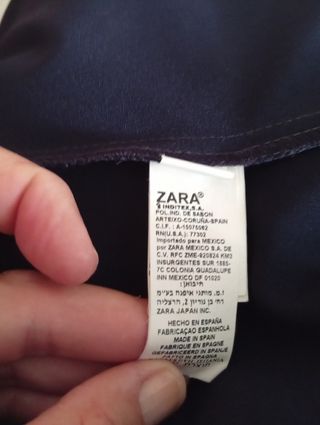 Camisa azul marino Zara