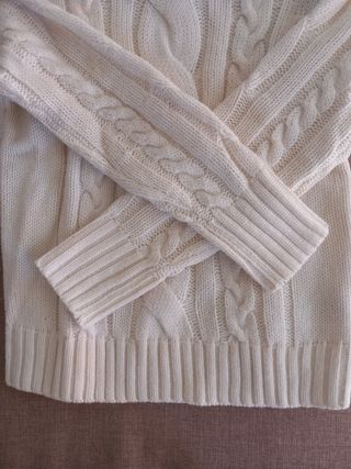 Maglione girocollo bianco donna