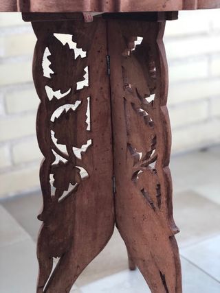 Mesa auxiliar marroquí madera y nácar