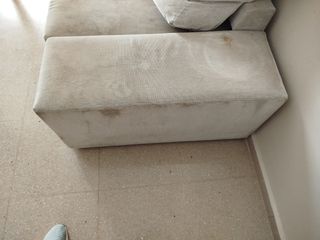 Sofá modular beige de tela