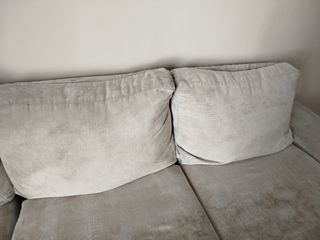 Sofá modular beige de tela