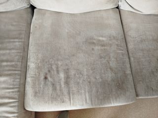 Sofá modular beige de tela