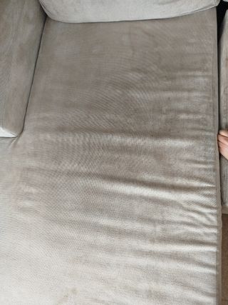 Sofá modular beige de tela