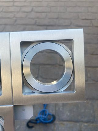 5 Ojos de buey cuadrados plateados