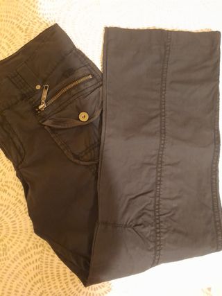 Pantalón negro algodón mujer.