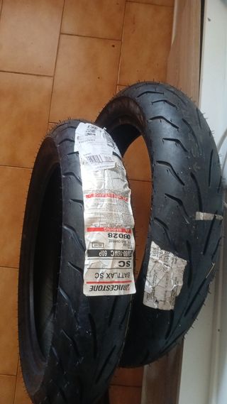 2 Neumáticos Bridgestone Battlax SC 120/80-16M/C 6
