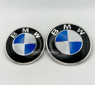 2x Emblema BMW capó 82mm maletero 74mm azul blanco