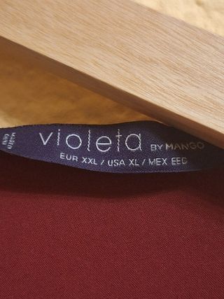 Blusa Violeta by Mango Talla XXL Burdeos/Granate