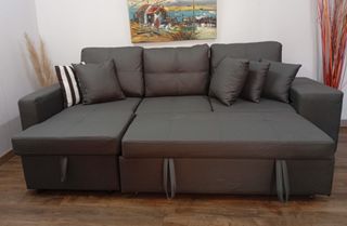 Sofá Cama, Chaiselong Gris, Arcón. ¡EN OFERTA!