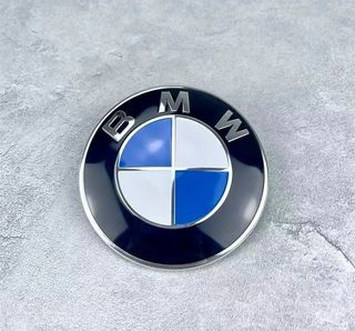 Emblema BMW 74mm capó / maletero azul blanco