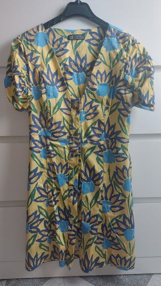 Vestido Zara floral amarillo