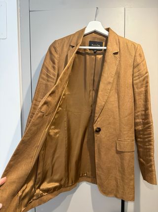 Chaqueta marrón de lino 