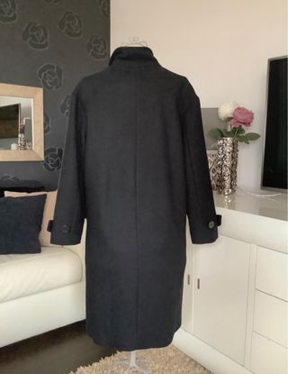Abrigo Lana Zara Negro Nuevo.