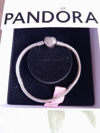 Pulsera Pandora Corazón Plata 18cm