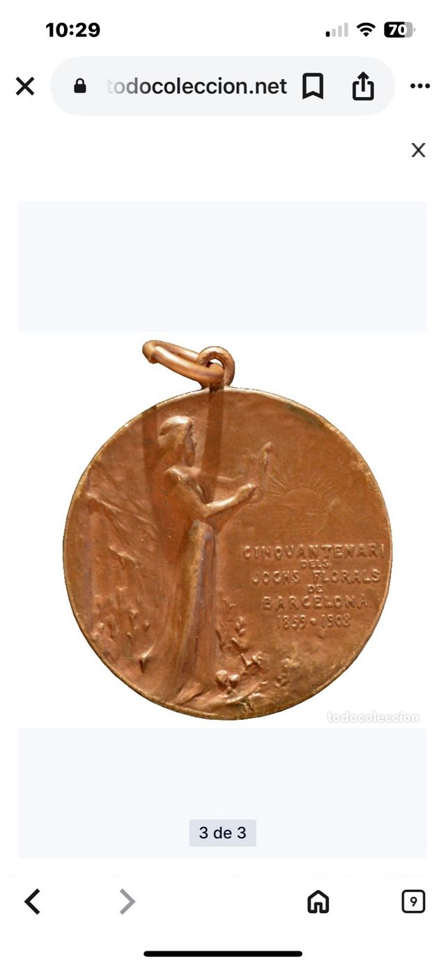 Medalla bronce boca Florals BCN 1908