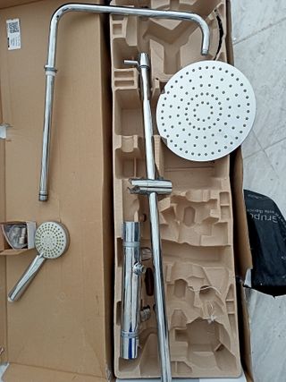 Columna Ducha Metal Plata