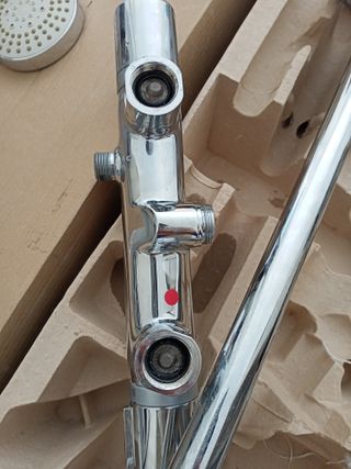 Columna Ducha Metal Plata