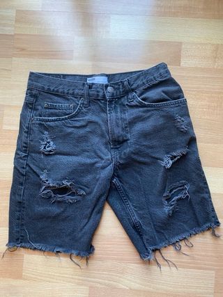 Pantalones vaqueros Bershka negros rotos