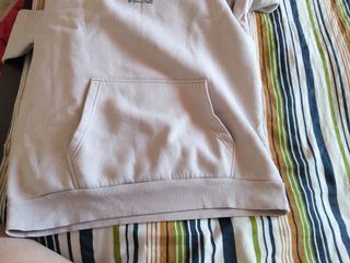 Felpa uomo beige con stampa