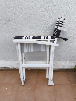 Conjunto Mesa y 4 Sillas Terraza Blancas