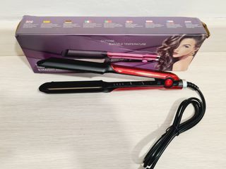 Plancha de pelo Wawslee negra y roja
