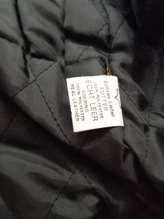 Chaqueta de moto de cuero negra