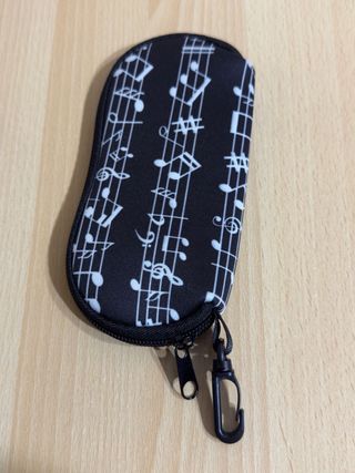 Porta occhiali custodia lenti nero e bianco 