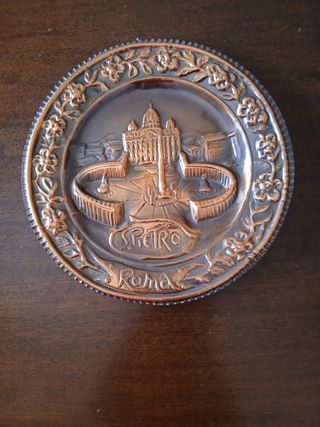 Piatto rame San Pietro Roma
